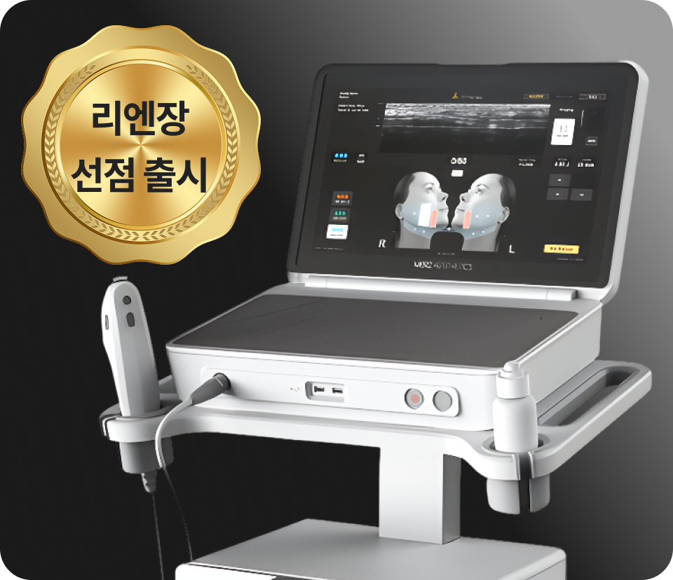 ภาพบนมือถือตัวเครื่อง Ultherapy Prime โครงสร้างการส่งผ่านพลังงานดิ่งลึกถึงชั้น SMAS ด้วยเทคโนโลยี Ulthera DeepSEE